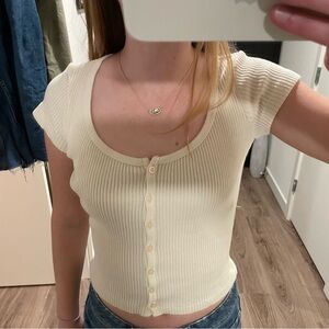 Brandy white baby tee